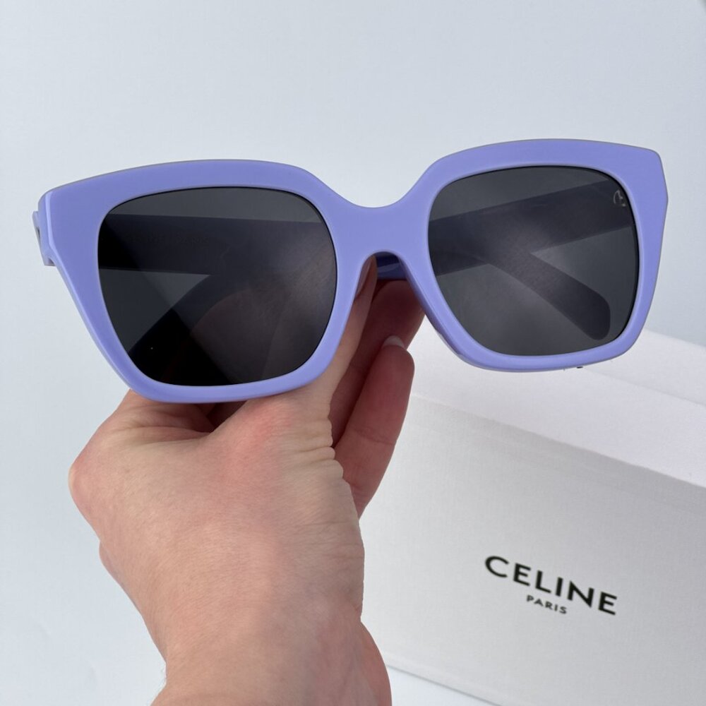 Celine MONOCHROMS Women  BRAND NEW Sunglasses Lilac Grey Geometric CL40198F 78A